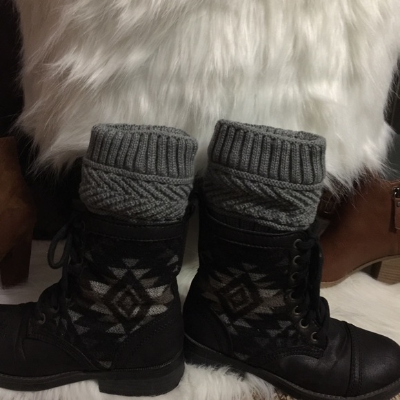 🆕6 colors👢Reversible Boot Topper Knit Leg Warmer - Picture 5 of 8